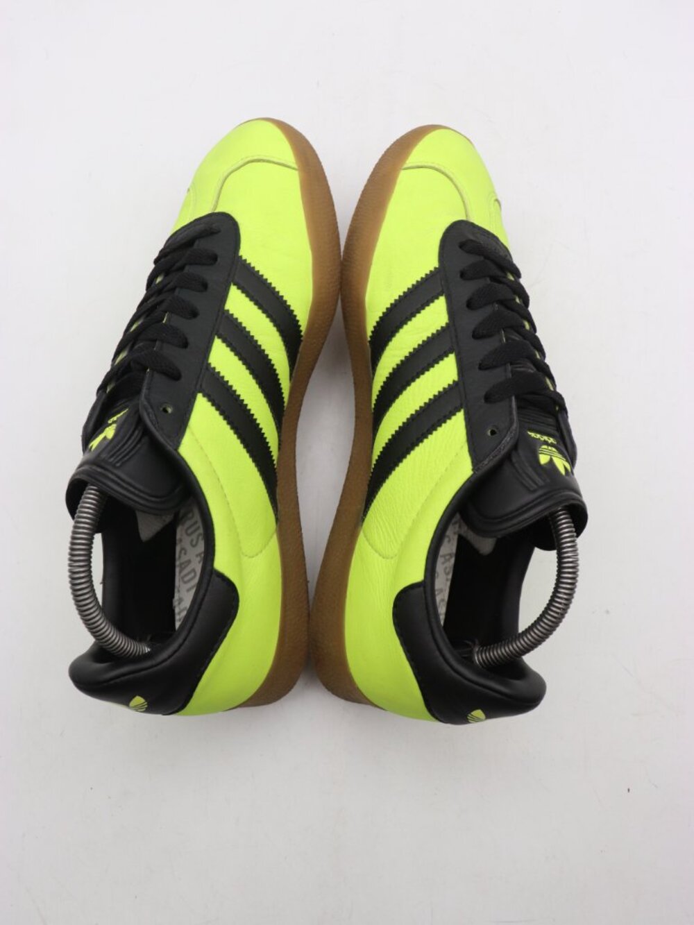 Mi Adidas Gazelle Neon Green Black Men's 9.5 Athletic Sneakers Lace Up BY2985 - Picture 6 of 9